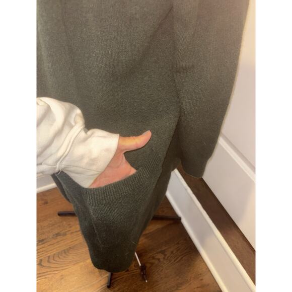 Madewell Kent Cardigan Sweater Coziest Yarn Wool Alpaca Blend Forest Green XL - Picture 3 of 7